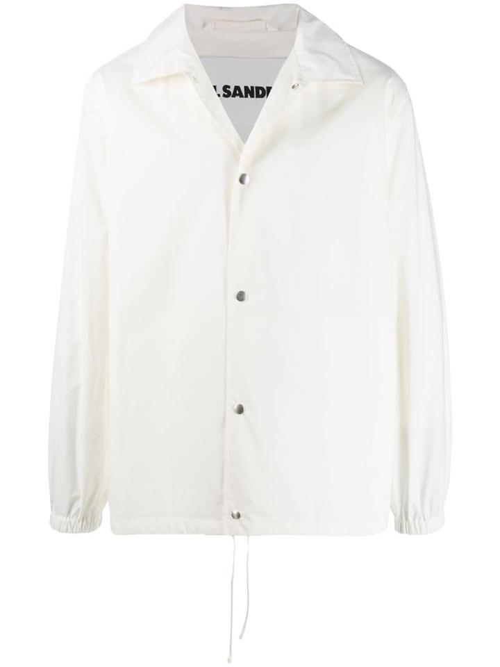 Jil Sander Contrast Logo Jacket - White