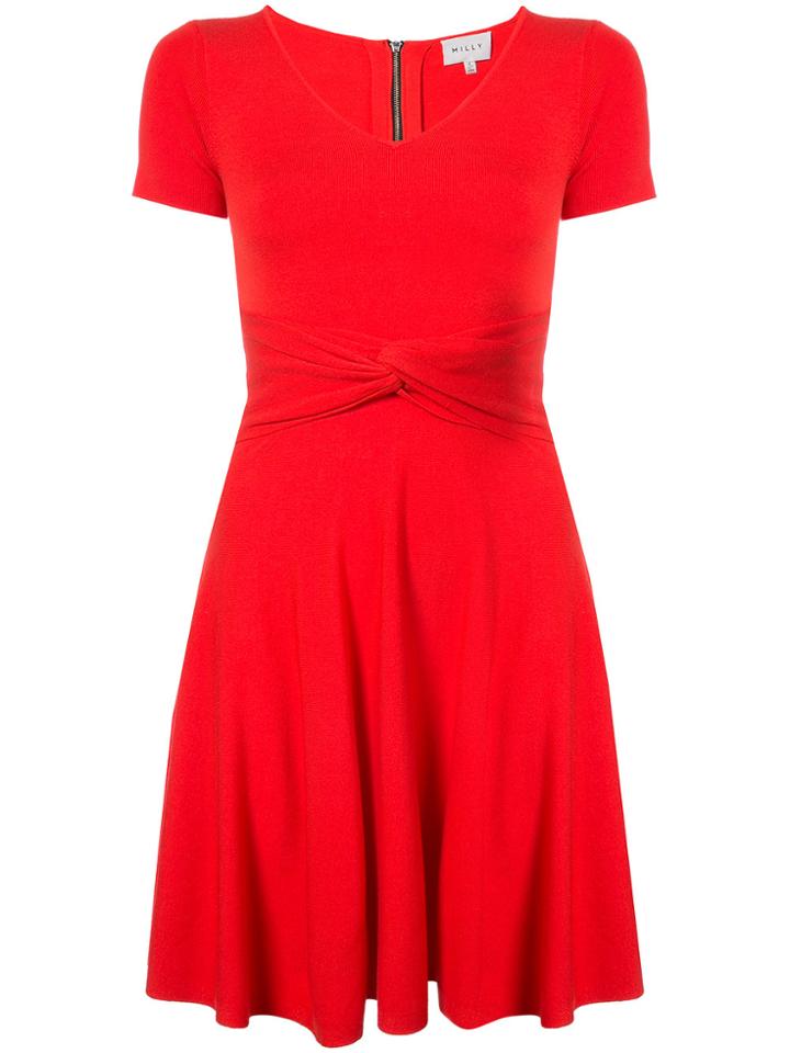 Milly Knot Detail Flared Dress