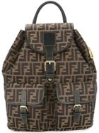 Fendi Vintage Zucca Pattern Backpack Hand Bag - Brown
