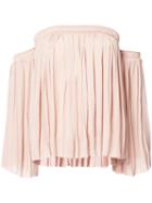 Elizabeth And James - Off Shoulder Blouse - Women - Polyester - S, Nude/neutrals, Polyester
