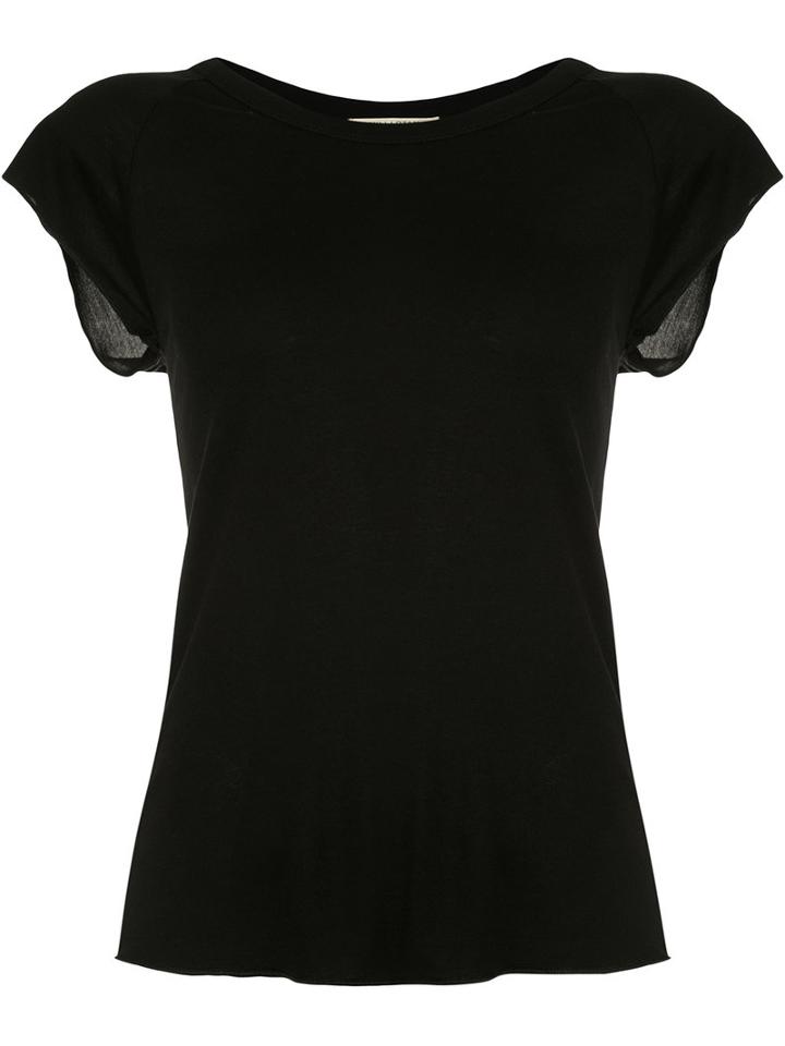 Nili Lotan Scoop Neck T-shirt, Women's, Size: Large, Black, Viscose