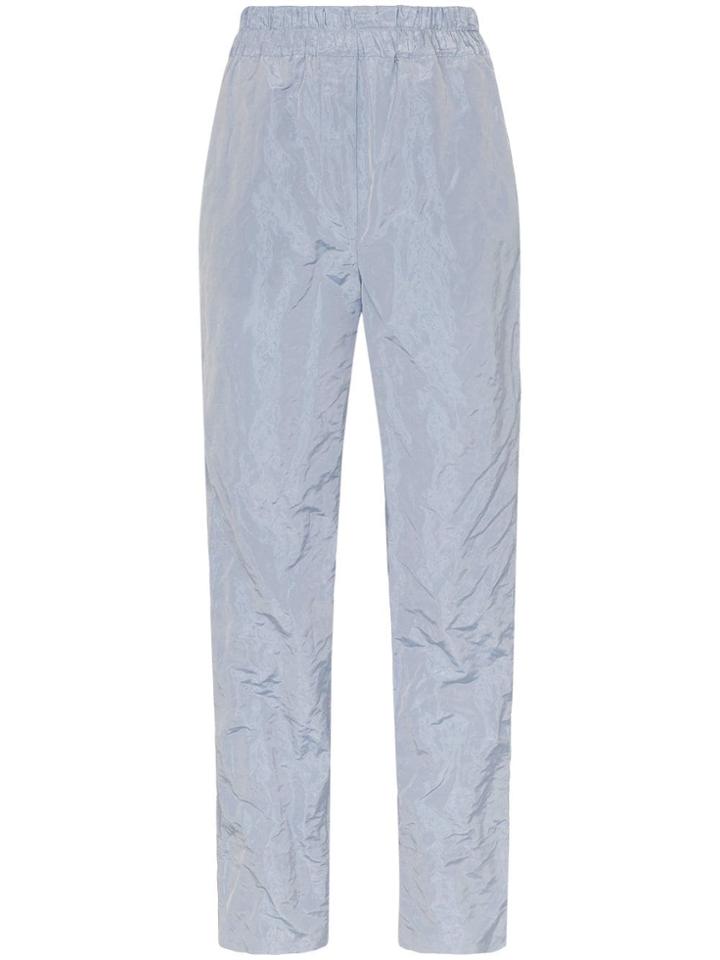 Paskal Elastic Waist Metallic Crinkle Trousers - Blue
