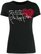 Philipp Plein Round Neck Signature T-shirt - Black