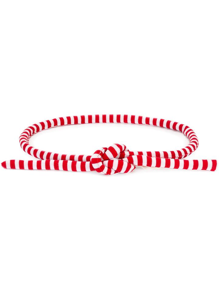 Ports 1961 Striped Rope Belt, Women's, White, Cotton/polyester