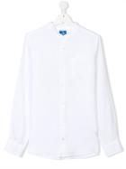 Fay Kids Teen Grandad Collar Shirt - White
