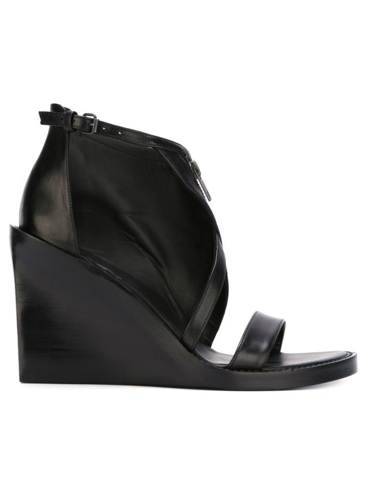 Ann Demeulemeester Ratio Sandals, Women's, Size: 37, Black, Leather
