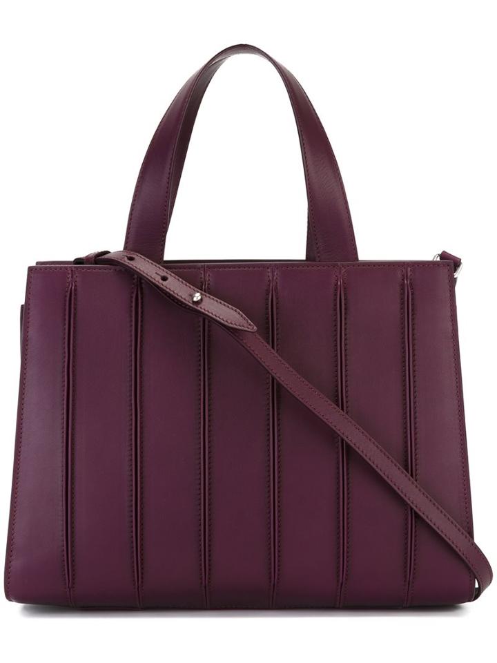 Max Mara 'whitney' Tote, Women's, Pink/purple, Leather