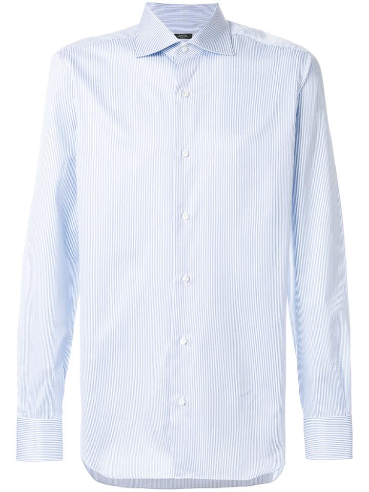 Barba Fine Stripe Shirt - Blue