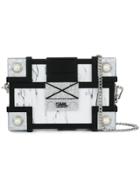 Karl Lagerfeld Treasure Box Minaudiere Clutch - Black