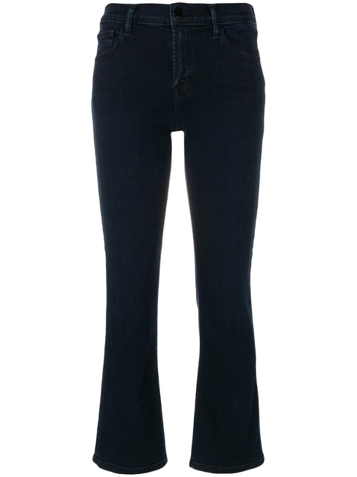 J Brand Selena Mid Rise Crop Bootcut Jeans - Blue