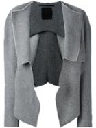 Lost & Found Ria Dunn Collarless Jacket, Women's, Size: Small, Grey, Cotton/acrylic/polyamide/wool