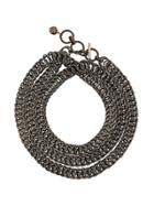 Lanvin Textured Chain Necklace - Metallic