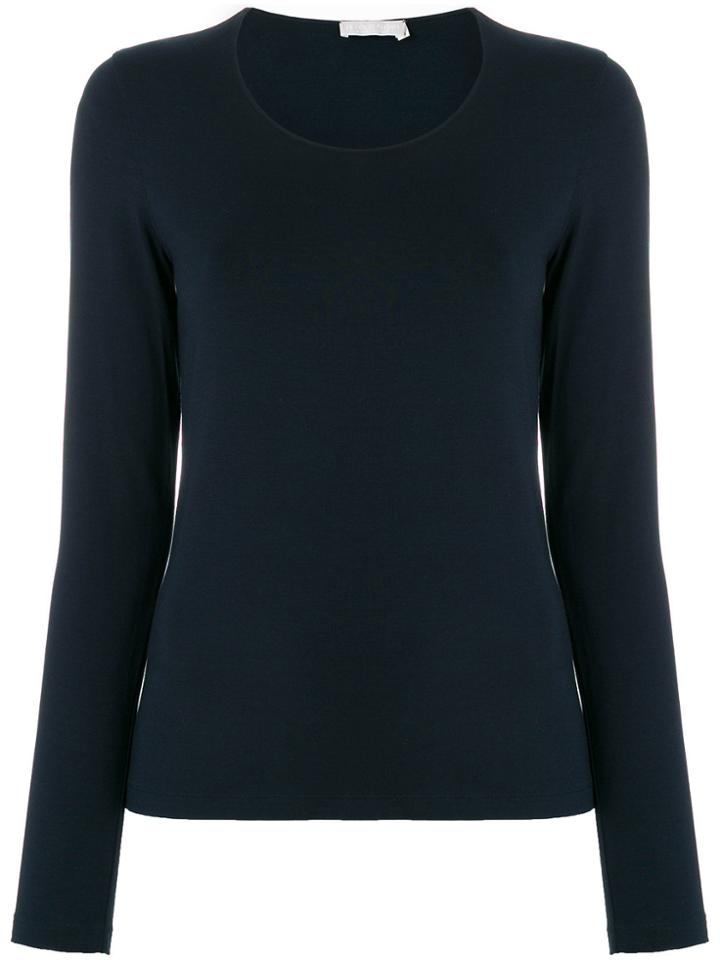 Le Tricot Perugia Round Neck Blouse - Blue