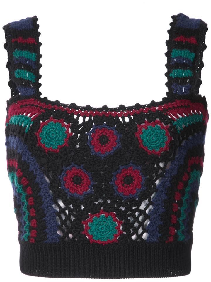 Adam Selman Nana Crochet Tank Top - Multicolour