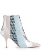 Malone Souliers Striped Amal Ankle Boots - Blue