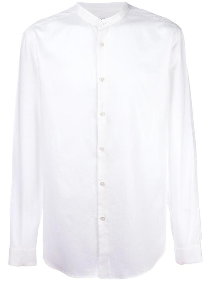 John Varvatos Band Collar Shirt, Men's, Size: Xl, White, Cotton