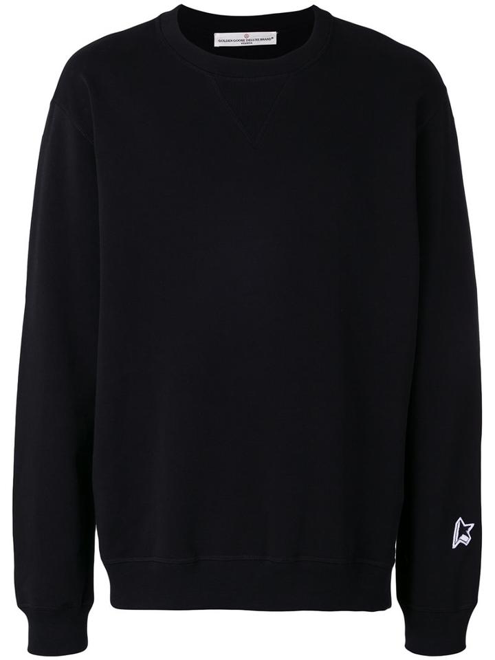 Golden Goose Deluxe Brand Embroidered Sweatshirt, Men's, Size: Xl, Black, Cotton