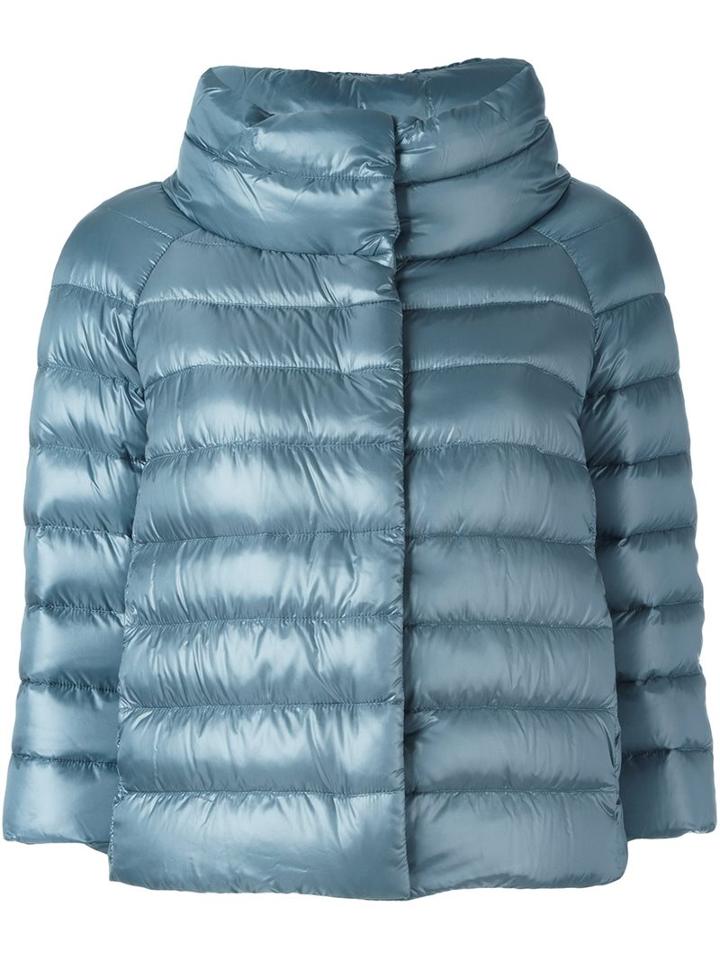 Herno Padded Jacket, Women's, Size: 44, Blue, Feather Down/polyamide