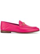 Gucci Fuchsia Pink Brixton Horsebit Loafers - Pink & Purple