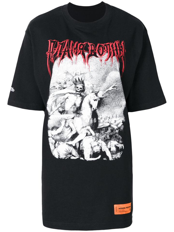 Heron Preston Skull Print T-shirt - Black