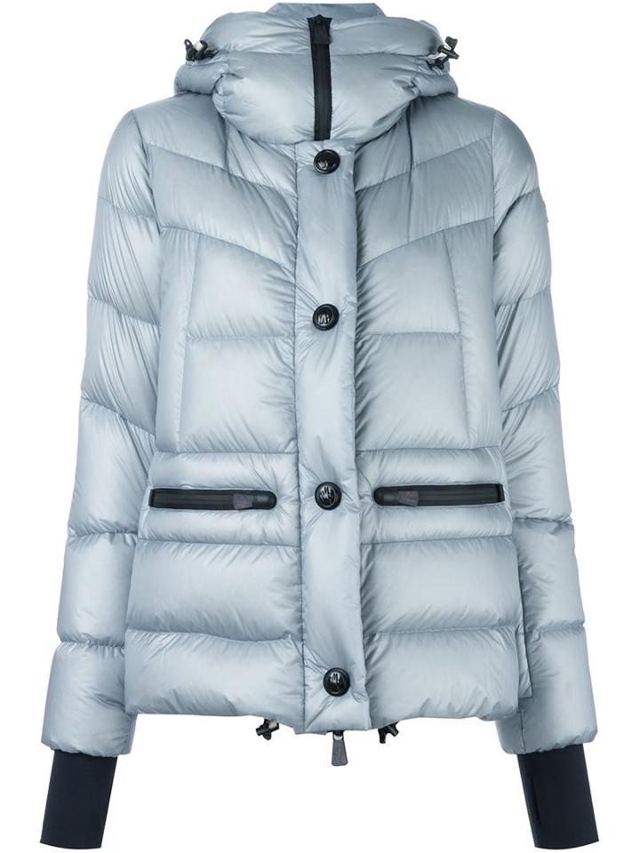 Moncler Grenoble 'abries' Padded Jacket, Women's, Size: 0, Grey, Feather Down/polyamide/feather