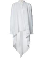 Forme D'expression - High Low Hem Shirt - Women - Cotton/linen/flax - 40, Women's, White, Cotton/linen/flax