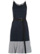 Gloria Coelho Belted Panelled Dress - Blue