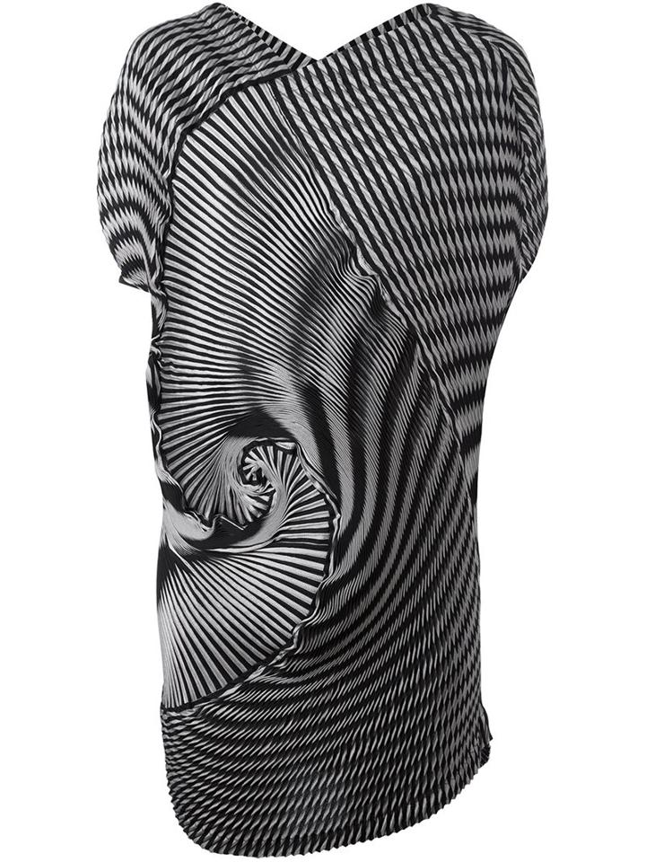 Issey Miyake Pleated Spiral Tank, Women's, Size: 2, Black, Polyester/polyurethane/triacetate