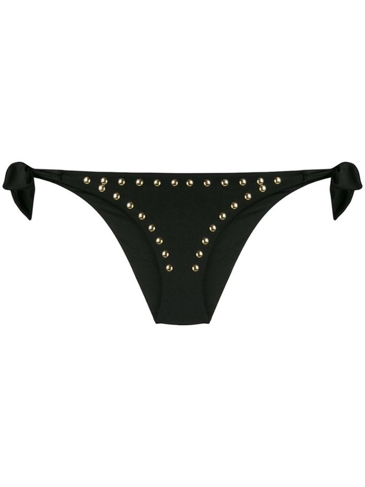 Moschino Studded Logo Bikini Bottoms - Black