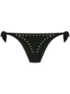 Moschino Studded Logo Bikini Bottoms - Black