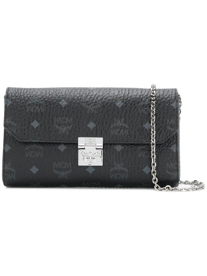 Mcm Millie Visetos Shoulder Bag - Black