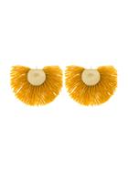 Katerina Makriyianni Yellow Fringed Earrings - Yellow & Orange