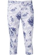 Adidas By Stella Mccartney Floral Leggings, Women's, Size: Medium, White, Polyester/spandex/elastane