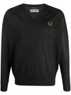 Fred Perry Miles Kane V Neck - Grey