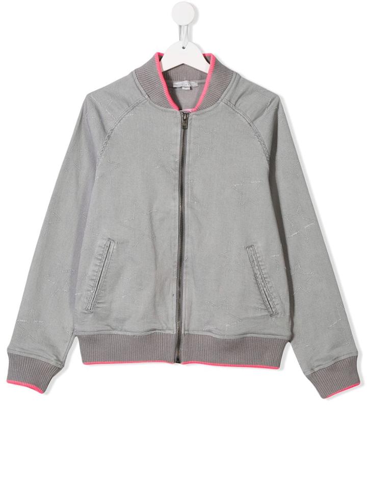 Stella Mccartney Kids Denim Bomber Jacket - Grey