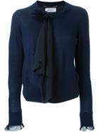 Muveil Draped Appliqué Jumper, Women's, Size: 38, Blue, Polyester/wool