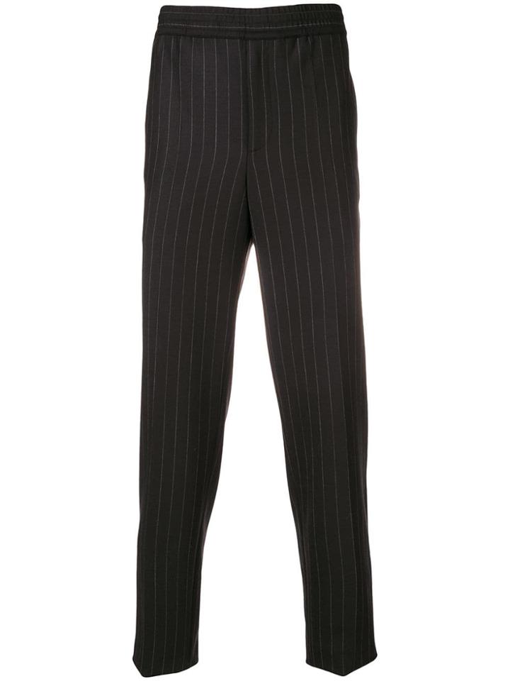 Neil Barrett Pinstriped Trousers - Black