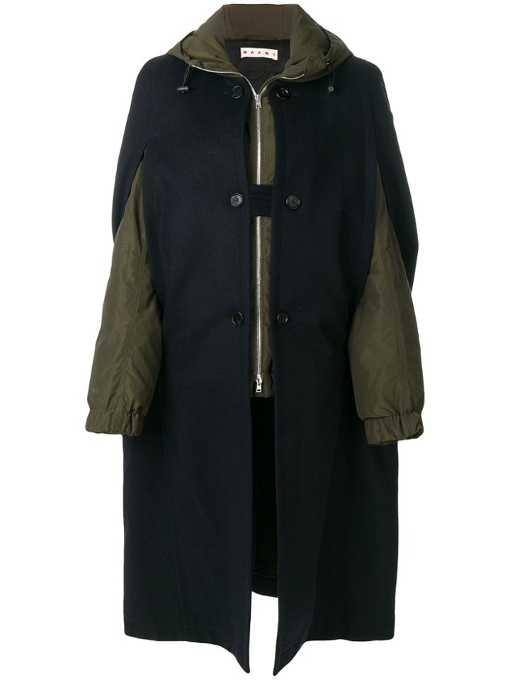 Marni Hybrid Coat - Blue