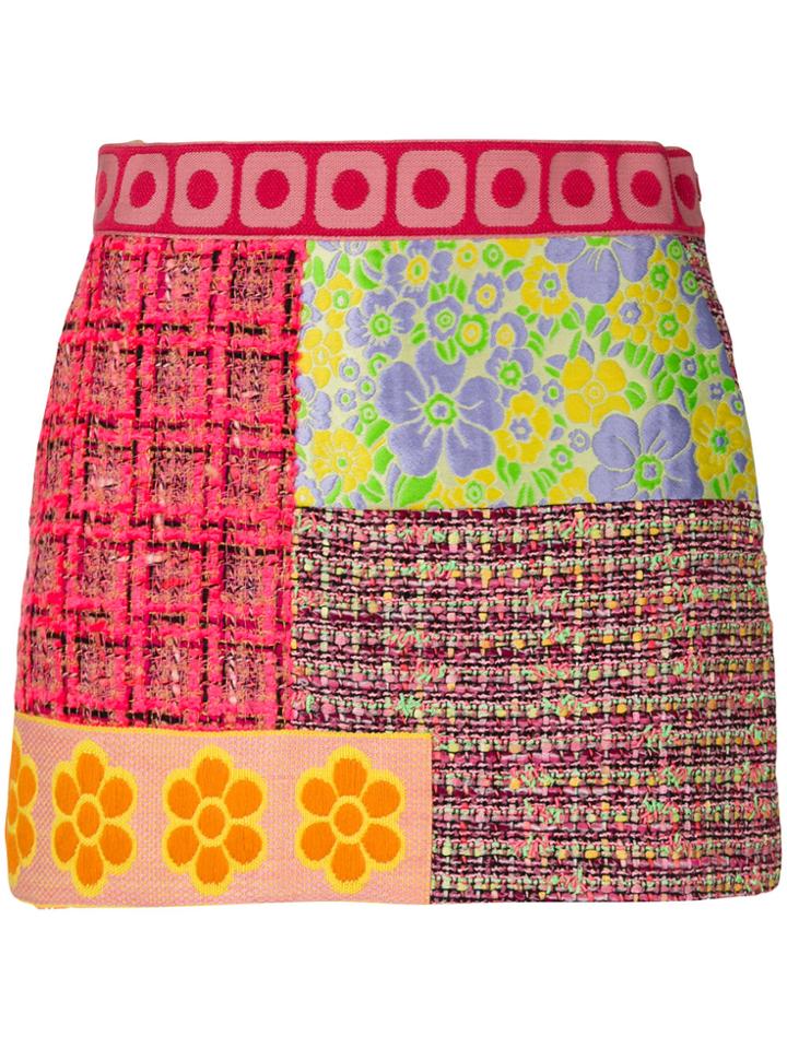 Boutique Moschino Patchwork Tweed Skirt - Multicolour