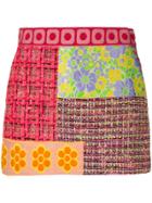 Boutique Moschino Patchwork Tweed Skirt - Multicolour