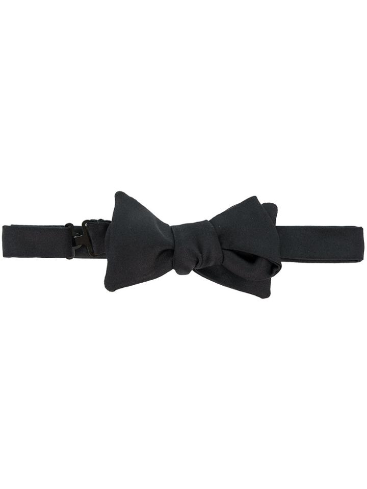 Salvatore Ferragamo Twill Bow Tie - Black