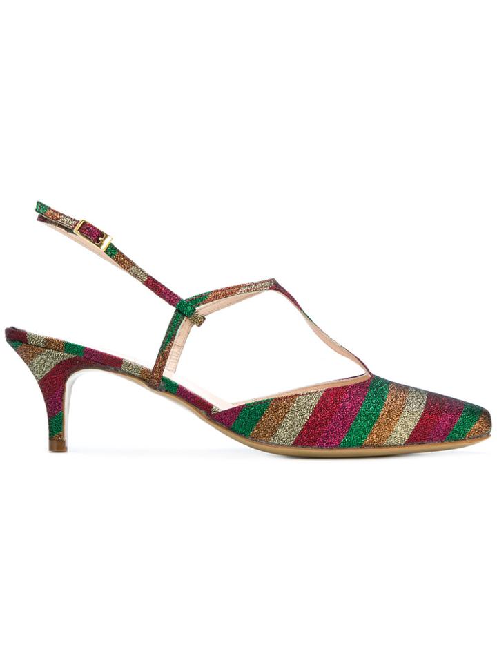 Lenora Colour-block Sling-back Pumps - Multicolour