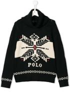 Ralph Lauren Kids Logo Embroidered Roll Neck Jumper - Black