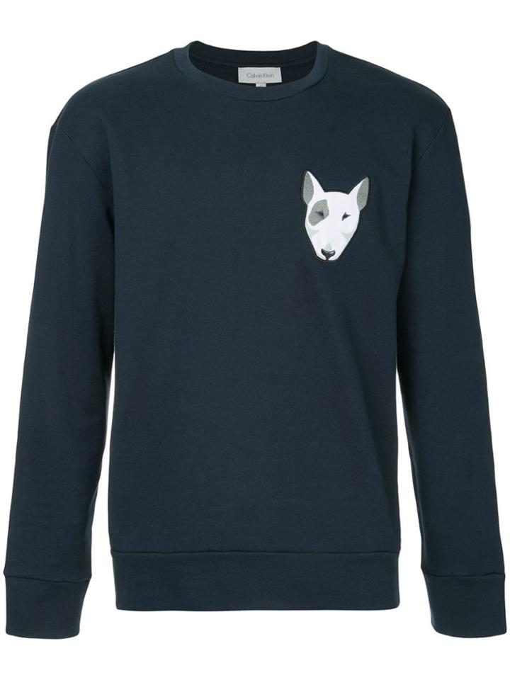 Ck Calvin Klein Embroidered Dog Sweatshirt - Blue
