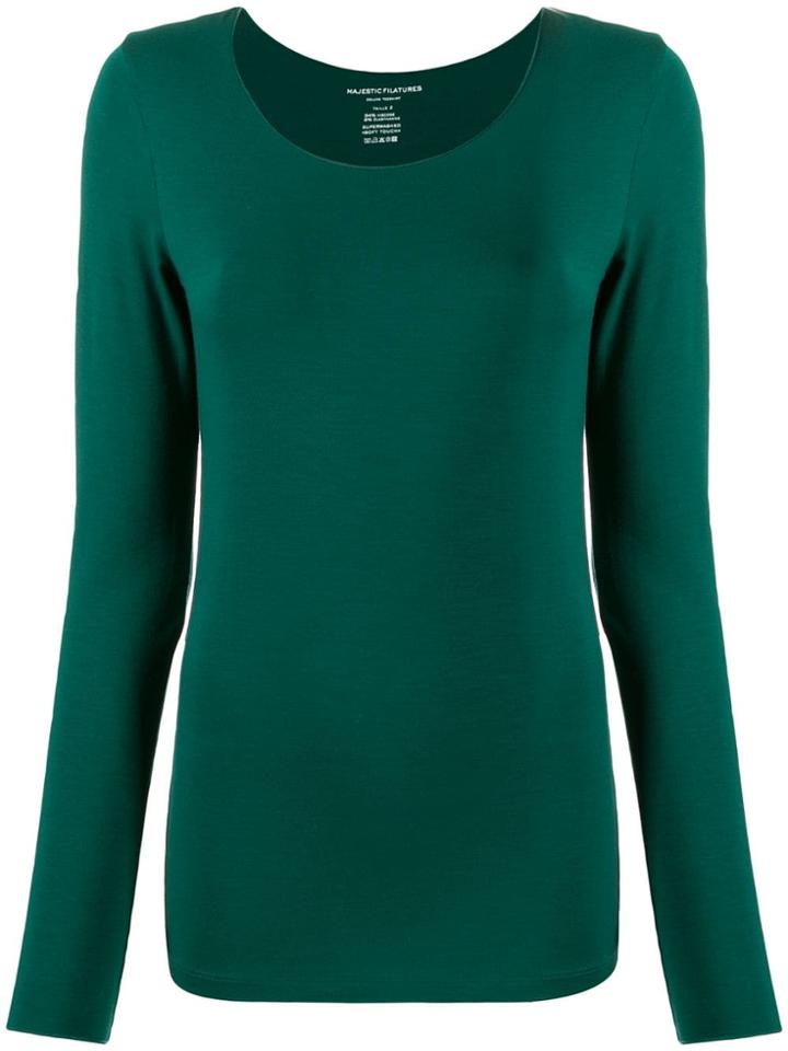 Majestic Filatures Fitted Jersey Top - Pink