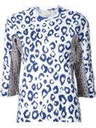Comme Des Garçons Leopard Print Top, Women's, Size: S, White, Cotton