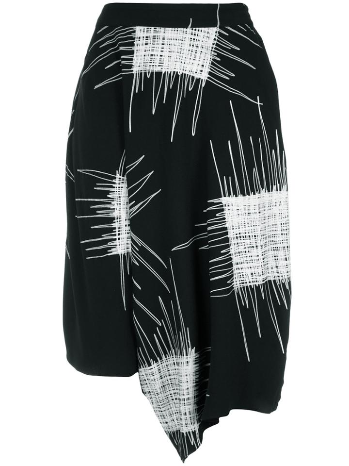 Uma Raquel Davidowicz Printed Wide Bermuda Shorts - Black
