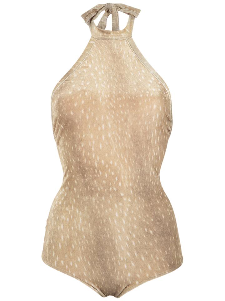 Adriana Degreas Velvet Swimsuit - Nude & Neutrals
