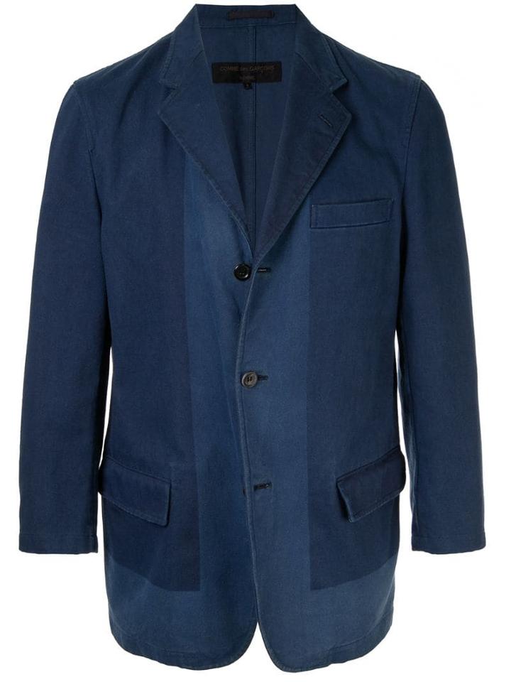 Comme Des Garçons Pre-owned Tonal Notched Jacket - Blue