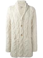 John Varvatos Long Cardigan, Men's, Size: Large, Nude/neutrals, Alpaca/merino